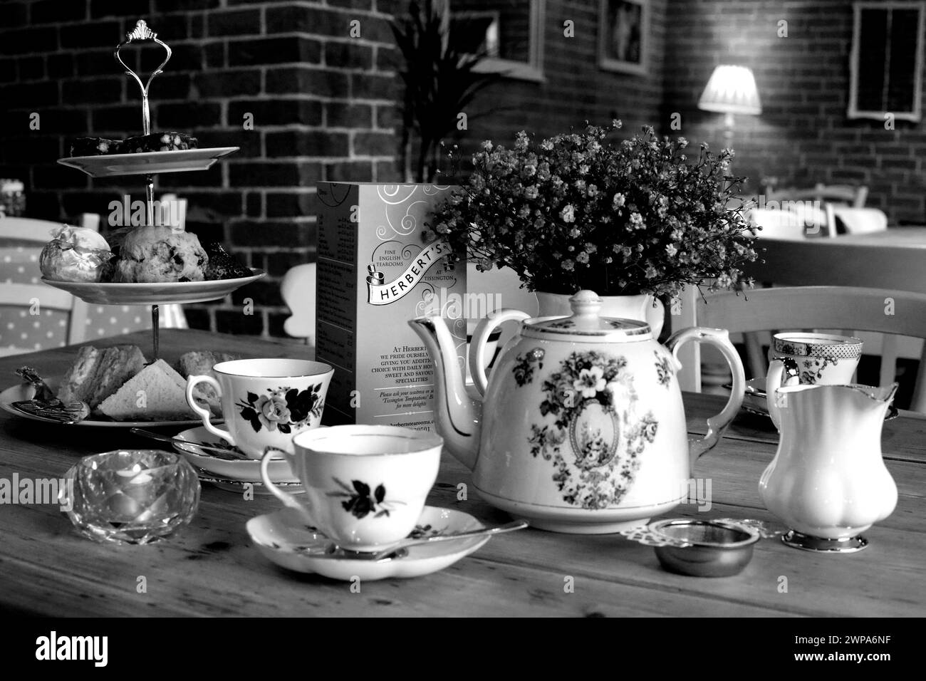 25/02/14 Herbert’s Tea Room, Tissington, Derbyshire Stock Photo Alamy