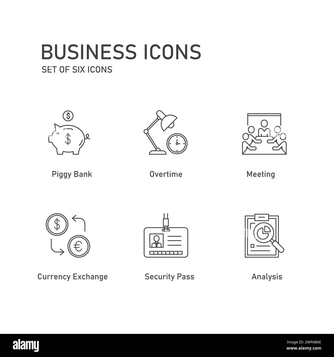 Business Planning Vector Icon Pack Stock Vector