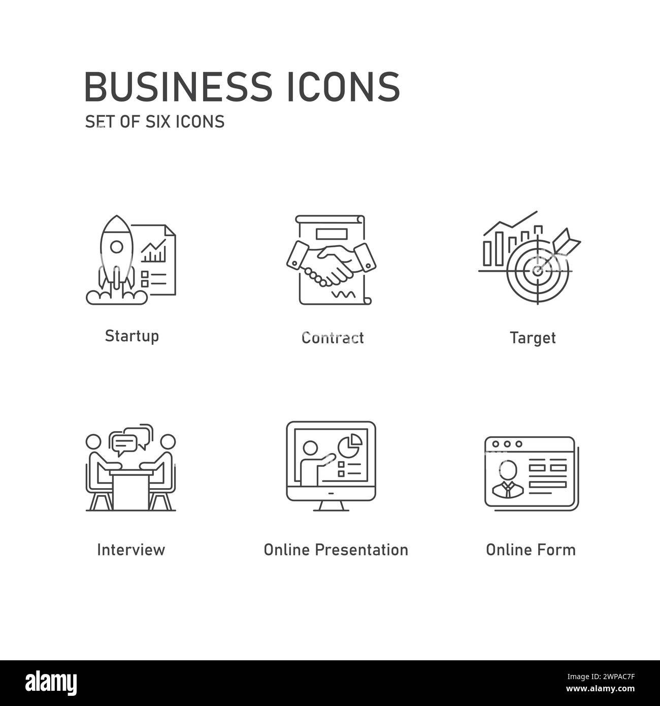 Startup Finance Vector Icon Set Stock Vector