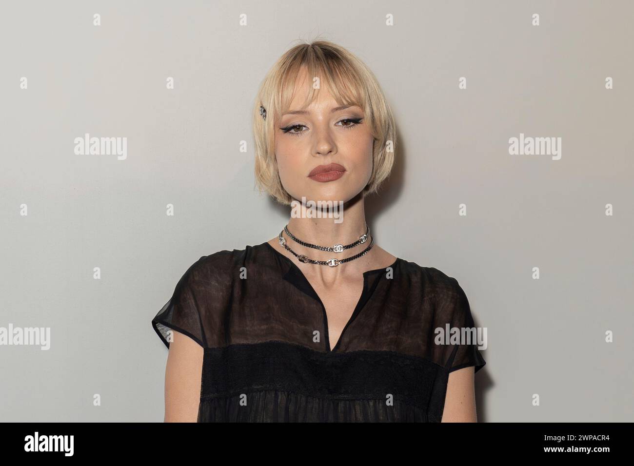 Angele attends the Chanel Fall/Winter 20242025 readytowear