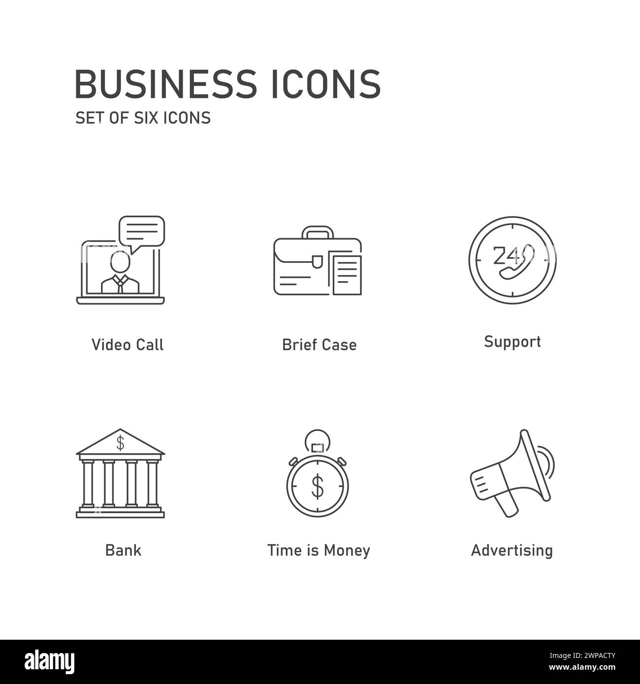 Financial Technology Vector Icon Collection Stock Vector