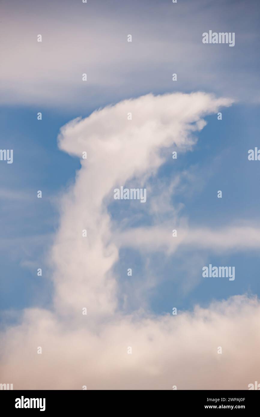 Elongated cloud in the sky of Alhambra Stock Photo