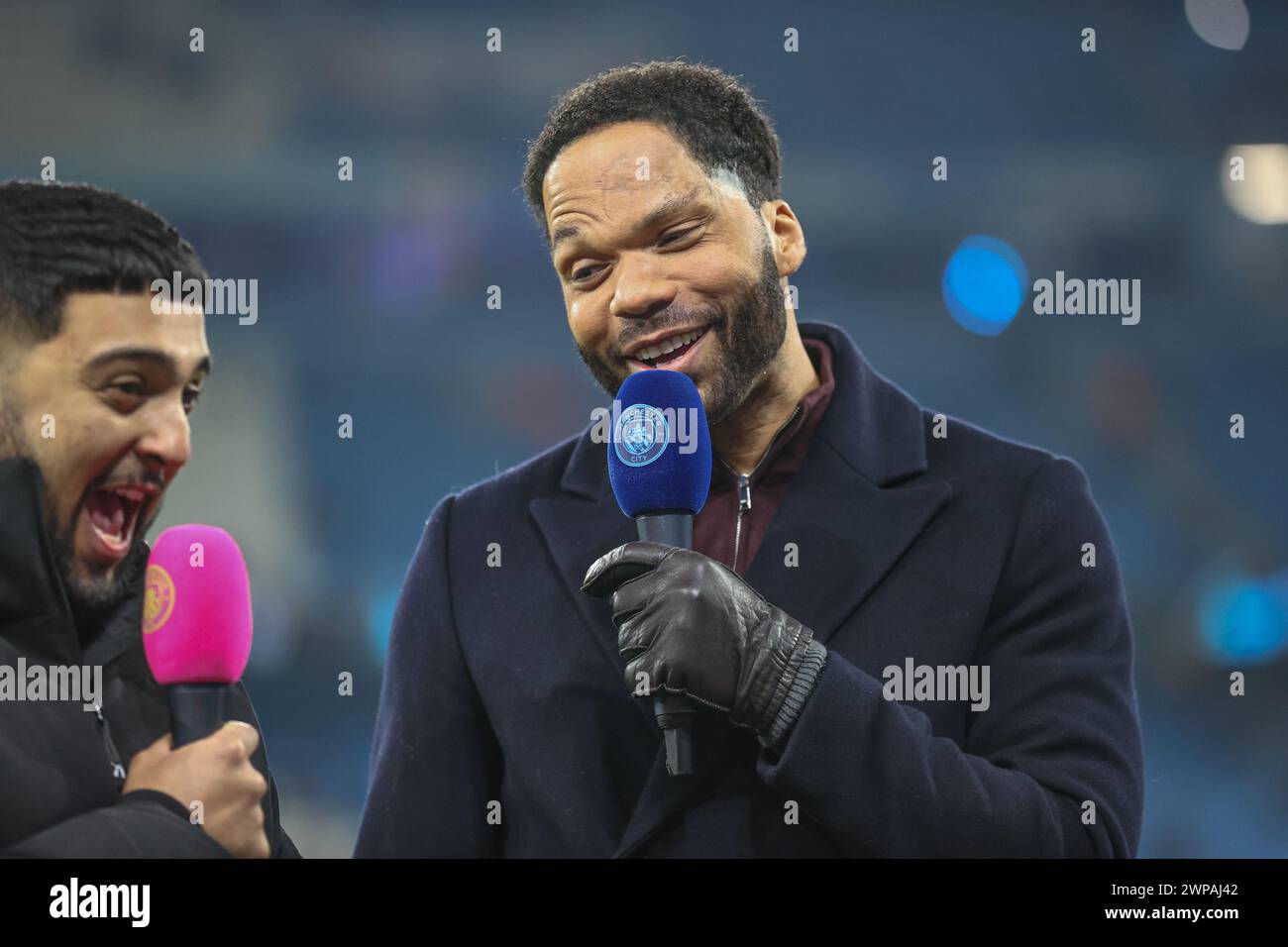 Joleon Lescott during the UEFA Champions League match Manchester City vs F.C. Copenhagen at Etihad Stadium, Manchester, United Kingdom, 6th March 2024  (Photo by Mark Cosgrove/News Images) Stock Photo