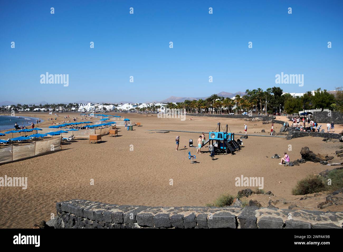 Playa de los Pocillos puerto del carmen Lanzarote, Canary Islands, spain Stock Photo