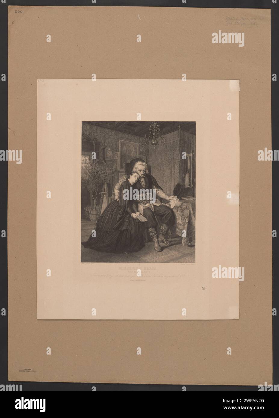 Swordfish and Mary; Redlich, Henryk (1838-1884), Zinc, Florian Stanis AW (1838-1912), Society of Friends Father's plays (Kraków; Association; 1854-); 1867-1868 (1867-00-00-1868-00-00); Stock Photo