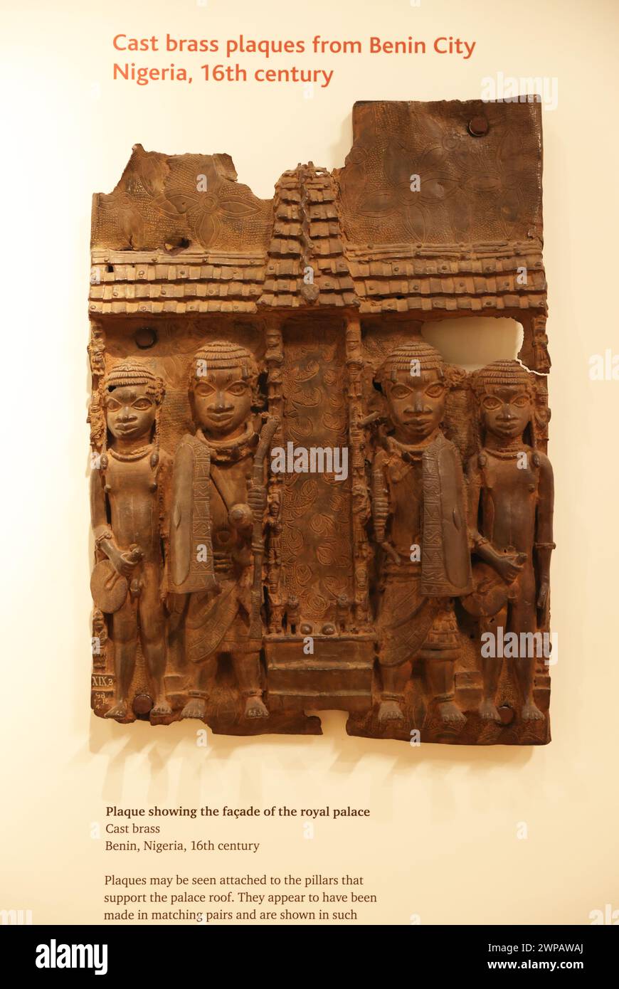 The Benin Bronzes, plaques made in the West African Kingdom of Benin