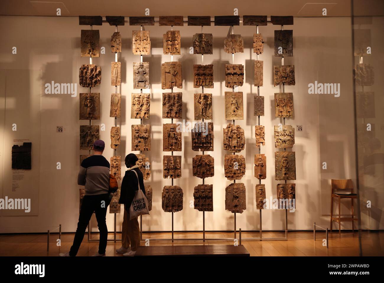 The Benin Bronzes, plaques made in the West African Kingdom of Benin