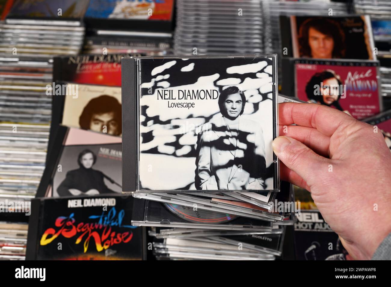 CD album: Neil Diamond - Lovescape Stock Photo