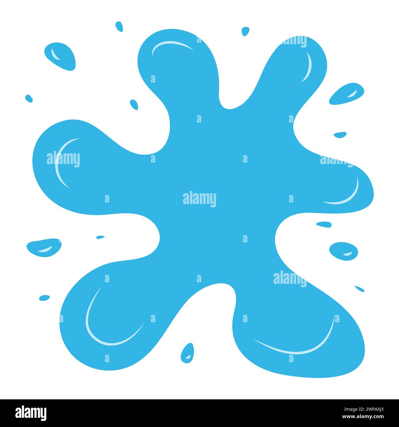 Blue splash on a white background. Vector illustration Stock Vector
