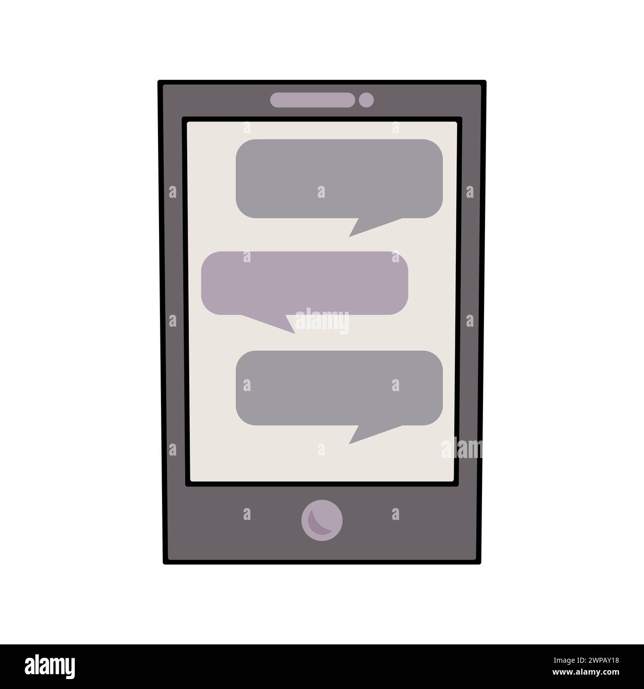Mobile Phone with chatting. Vector illustration Stock Vector