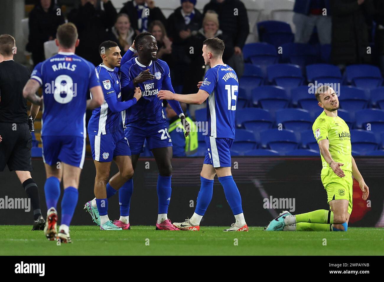 Cardiff City Team Cardiff, UK. 06th Mar, 2024. Famara Diedhiou of Cardiff city (20 ...