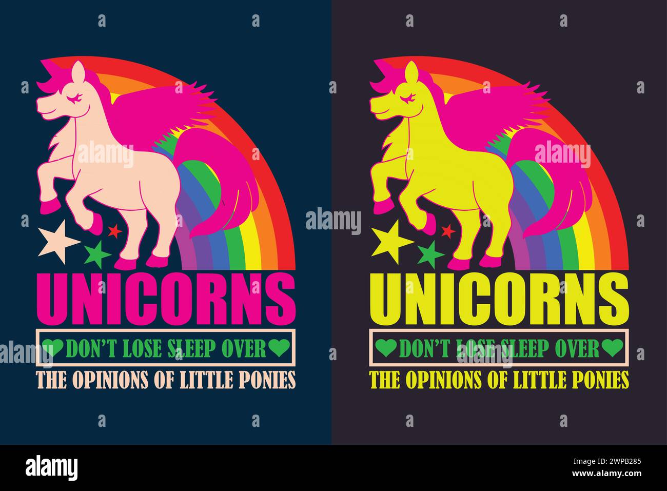 Unicorns Don't Lose Sleep Over The Opinions Of Little Ponies, Unicorn Squad, Animal Lover Shirt, My Spirit Animal, Unicorn T-Shirt, Kids T-Shirt Stock Vector
