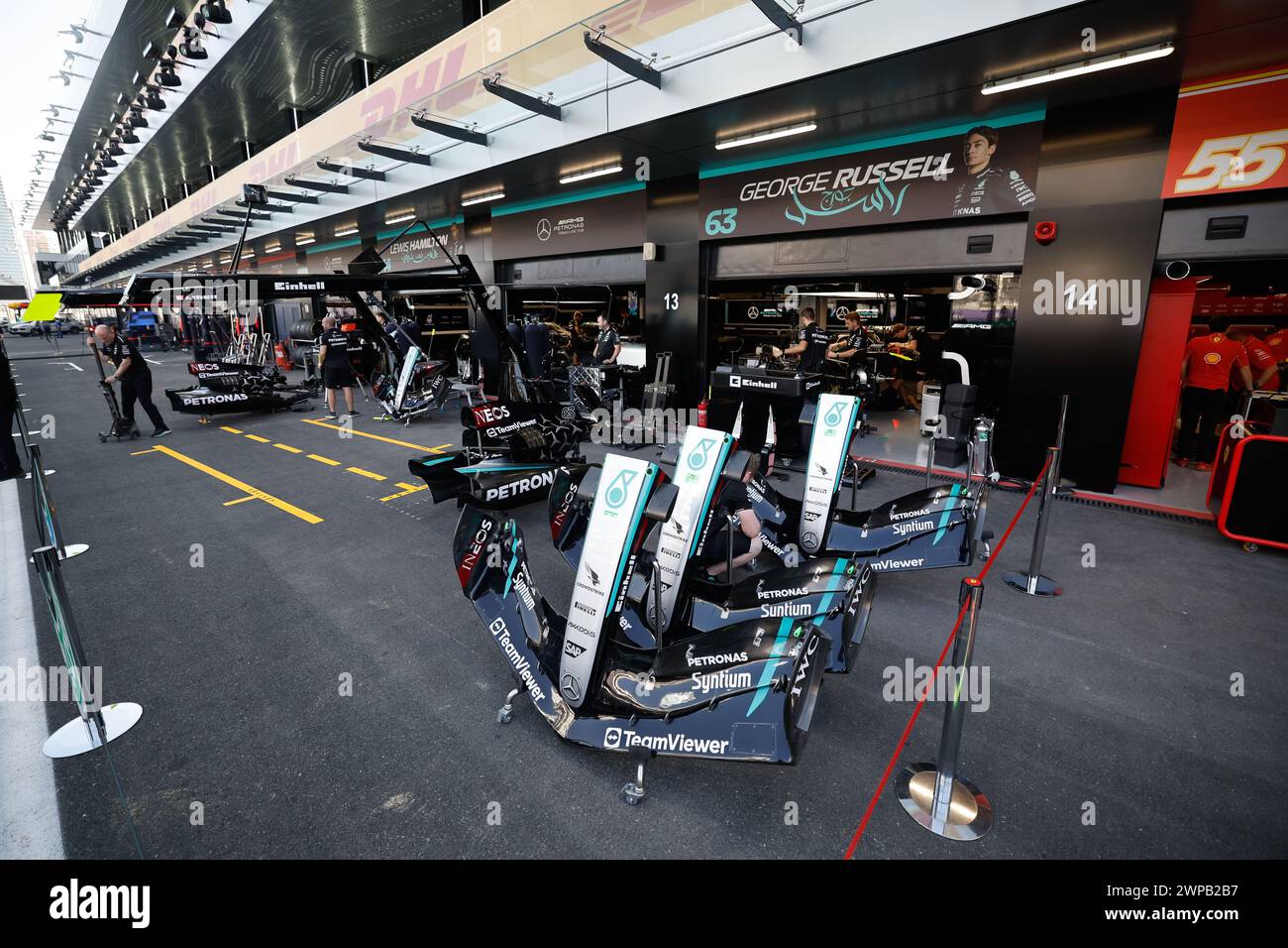 Jeddah, Arabie Saoudite. 06th Mar, 2024. Mercedes AMG F1 Team, during ...