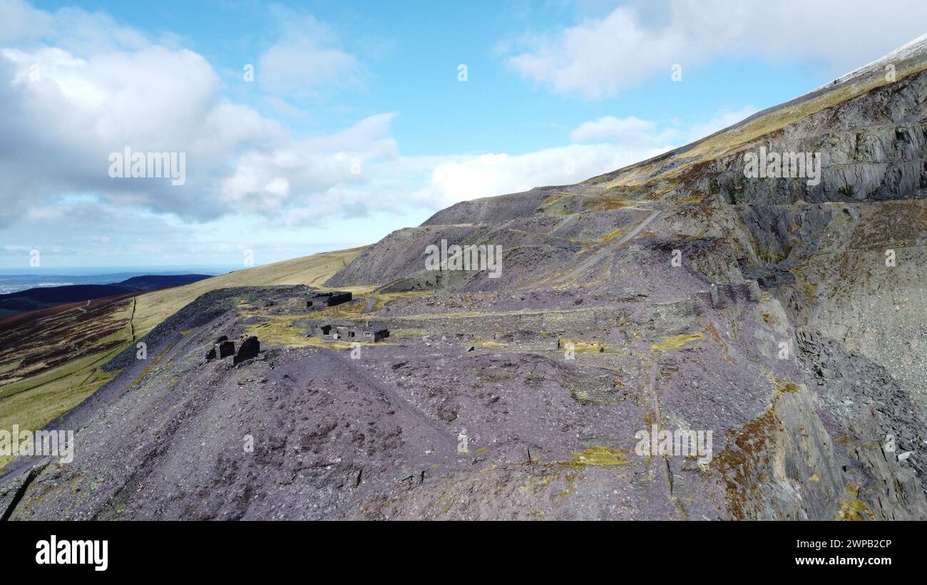 old slate quarry in North west Wales Stock Photo