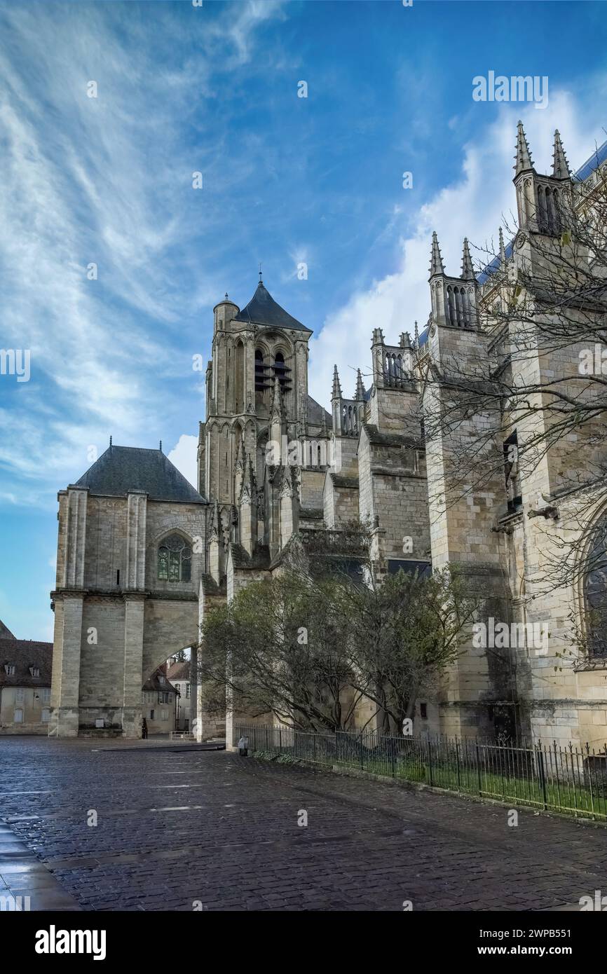 Bourges, medieval city in France, the Saint-Etienne cathedral Stock ...