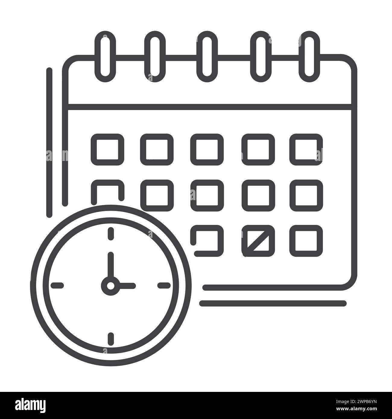 Deadline Schedule Calender Vector Illustration icon Design Stock Vector
