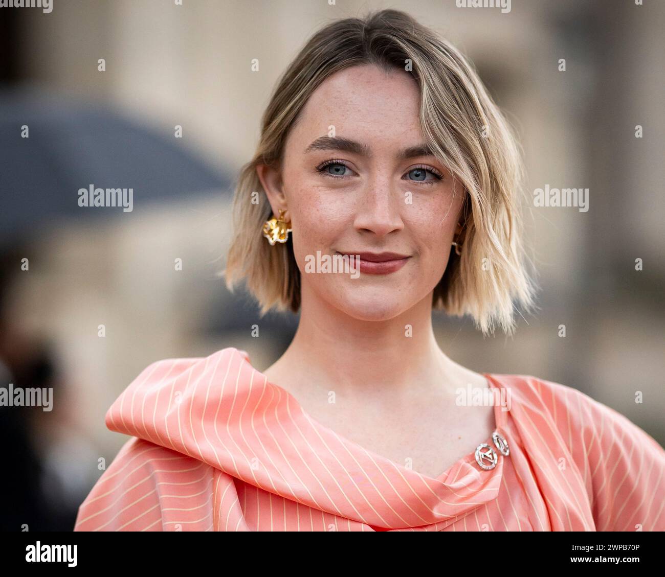 Saoirse Ronan arrives for the Louis Vuitton Fall/Winter 20242025 ready