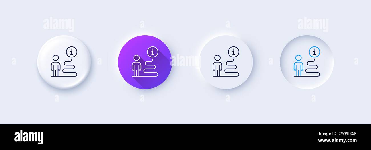Support line icon. Help information sign. Line icons. Vector Stock Vector