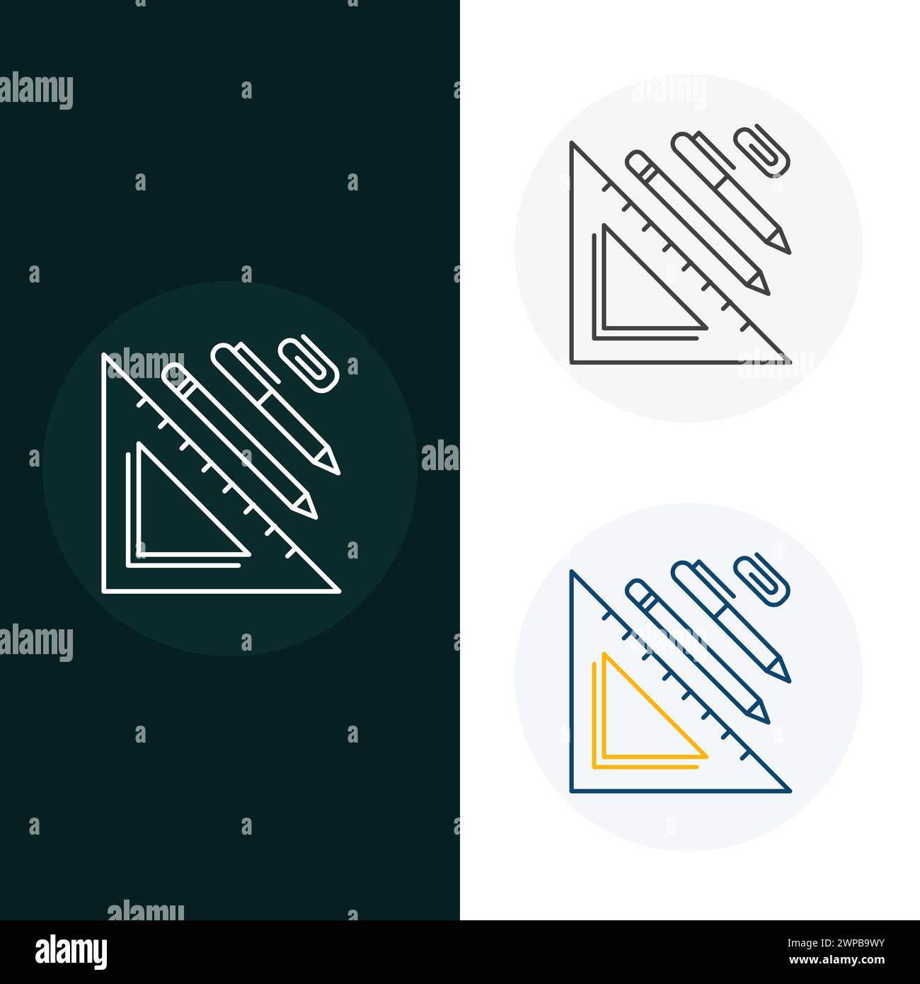Office Essentials Supplies Vector Icon Design Stock Vector