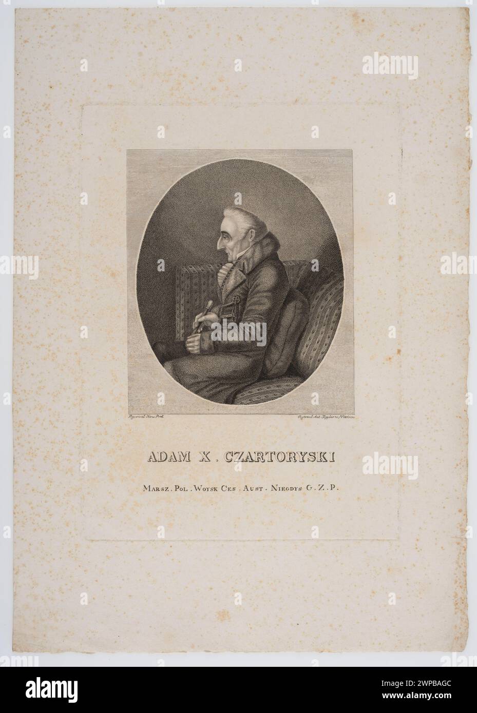 Portrait of the book by Adam Kazimierz Czartoryski; TEPPLAR, Antoni