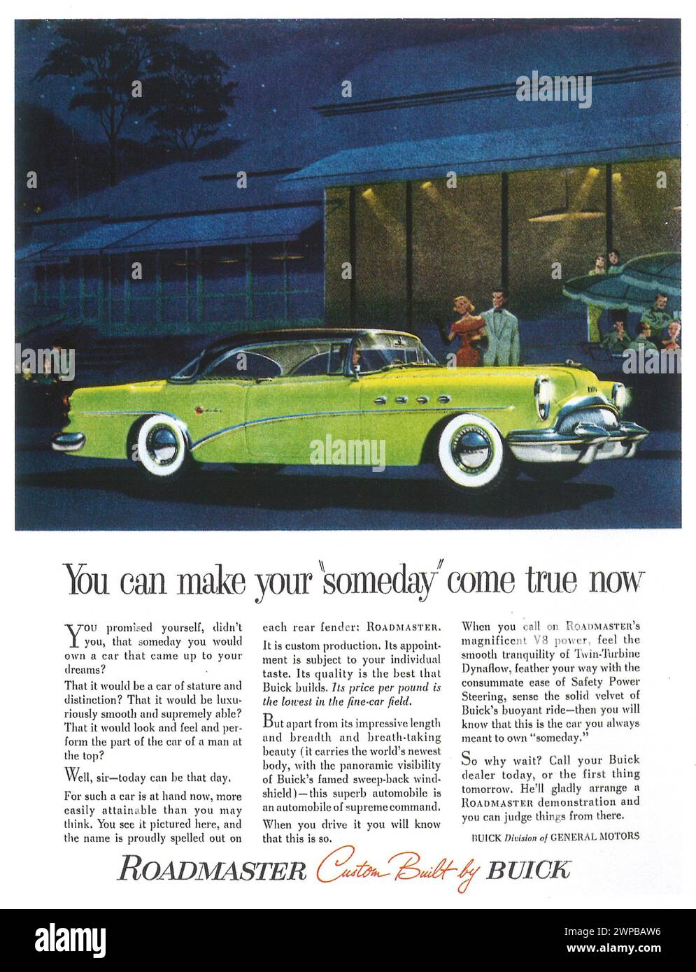 1954 Buick Roadmaster print ad Stock Photo