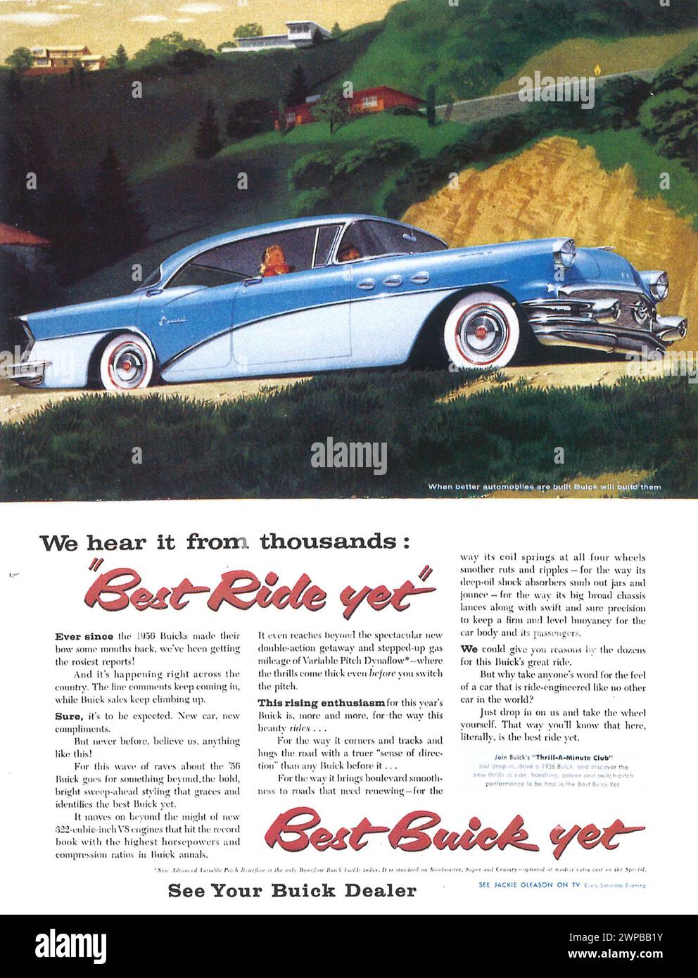 1956 Buick Special 4-Door Hardtop print ad Stock Photo
