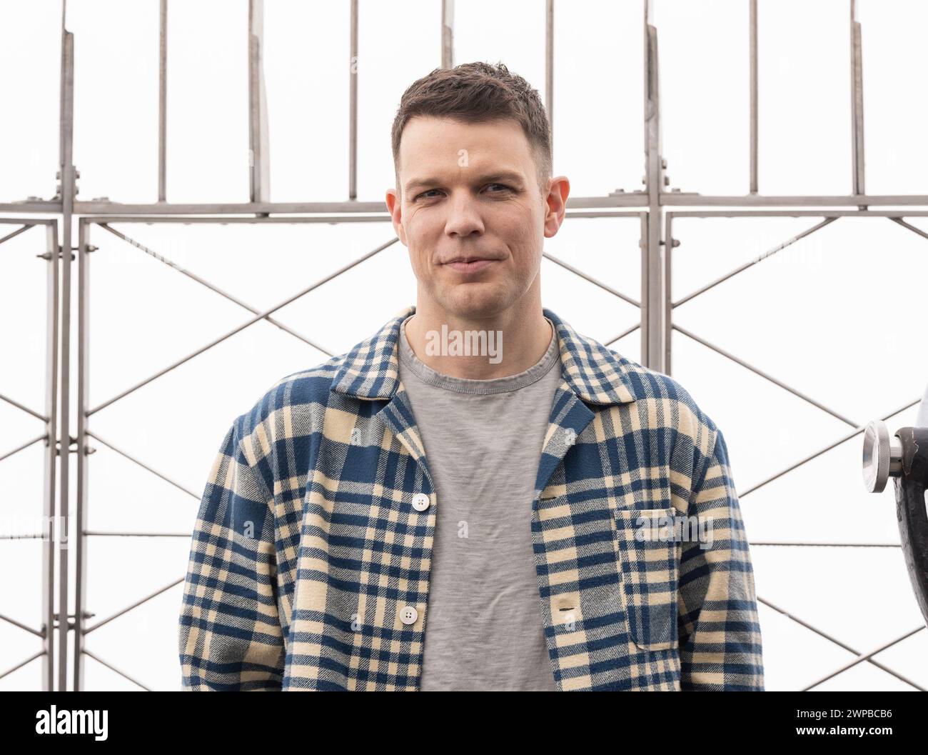 New York, USA. 06th Mar, 2024. Jake Lacy visits Empire State Building
