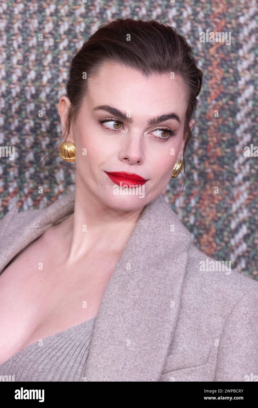 London, UK. March 5th, 2024. Charli Howard attends THE GENTLEMEN UK Series Global Premiere Arrivals at Theatre Royal, Drury Lane on March 05, 2024 in London, UK.  Credit: S.A.M./Alamy Live News Stock Photo