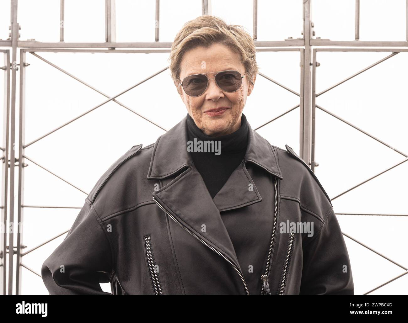 New York, USA. 06th Mar, 2024. Bening visits Empire State