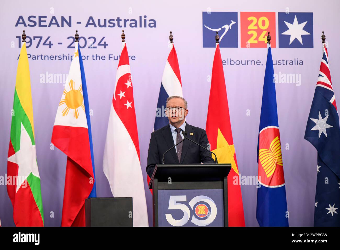 Australia's Prime Minister, Anthony Albanese Speaks During The Event ...