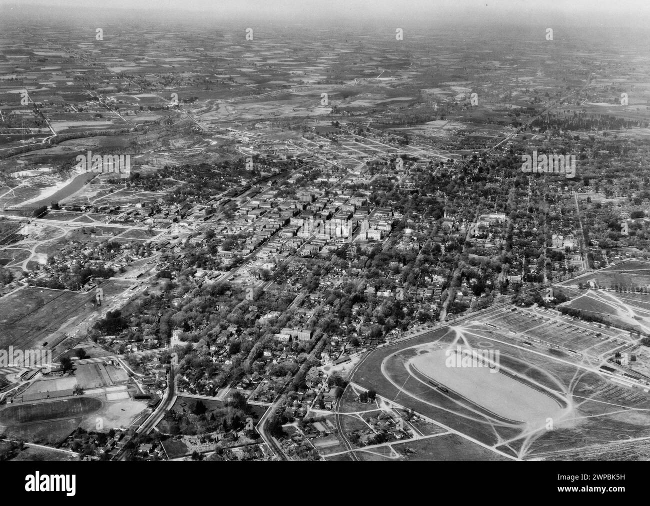 Aerial view of Boise, Idaho June 1934 Stock Photo