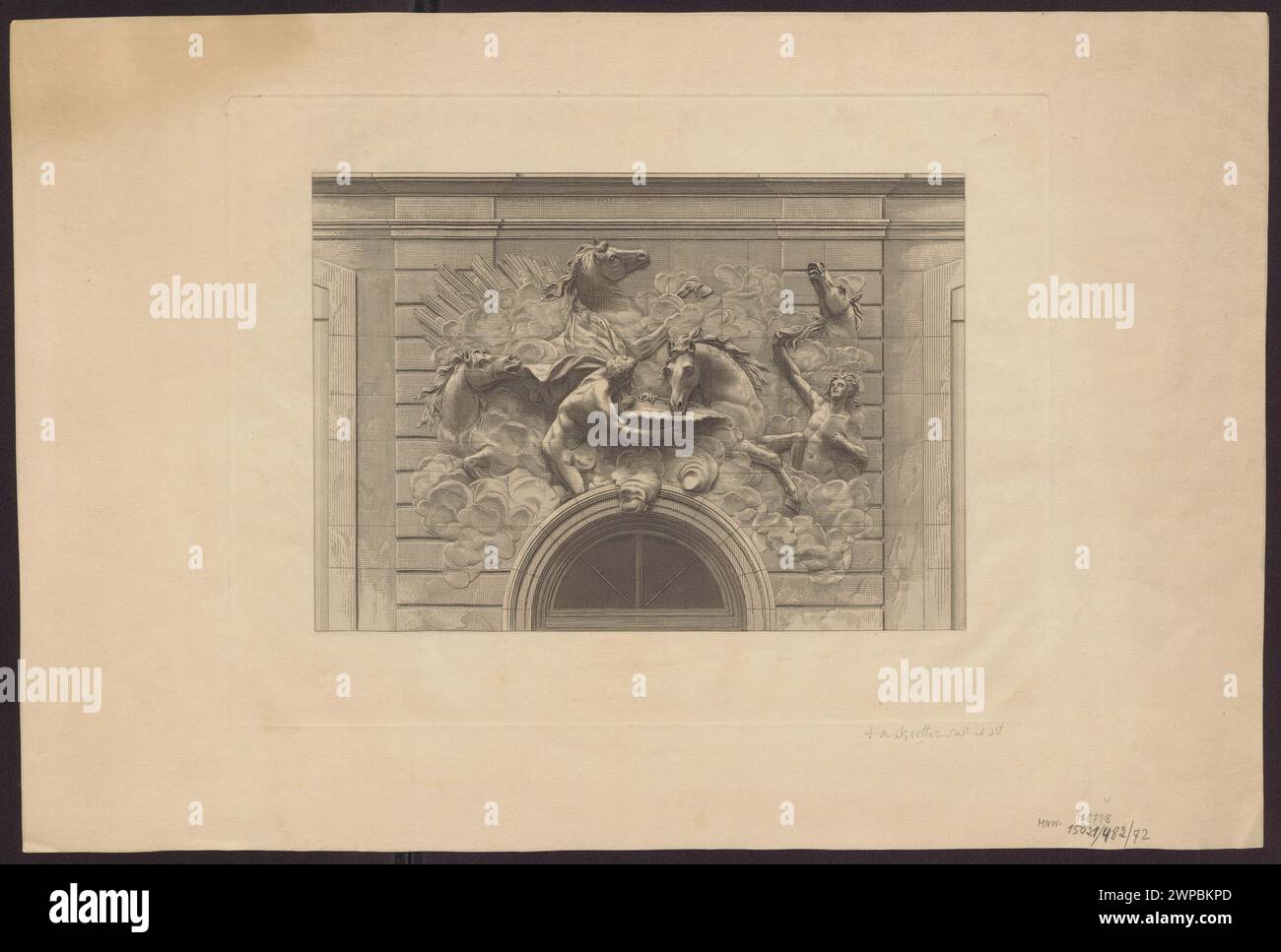 Rzeczerian rim with the motive of a duen of air horses from the chariot ...