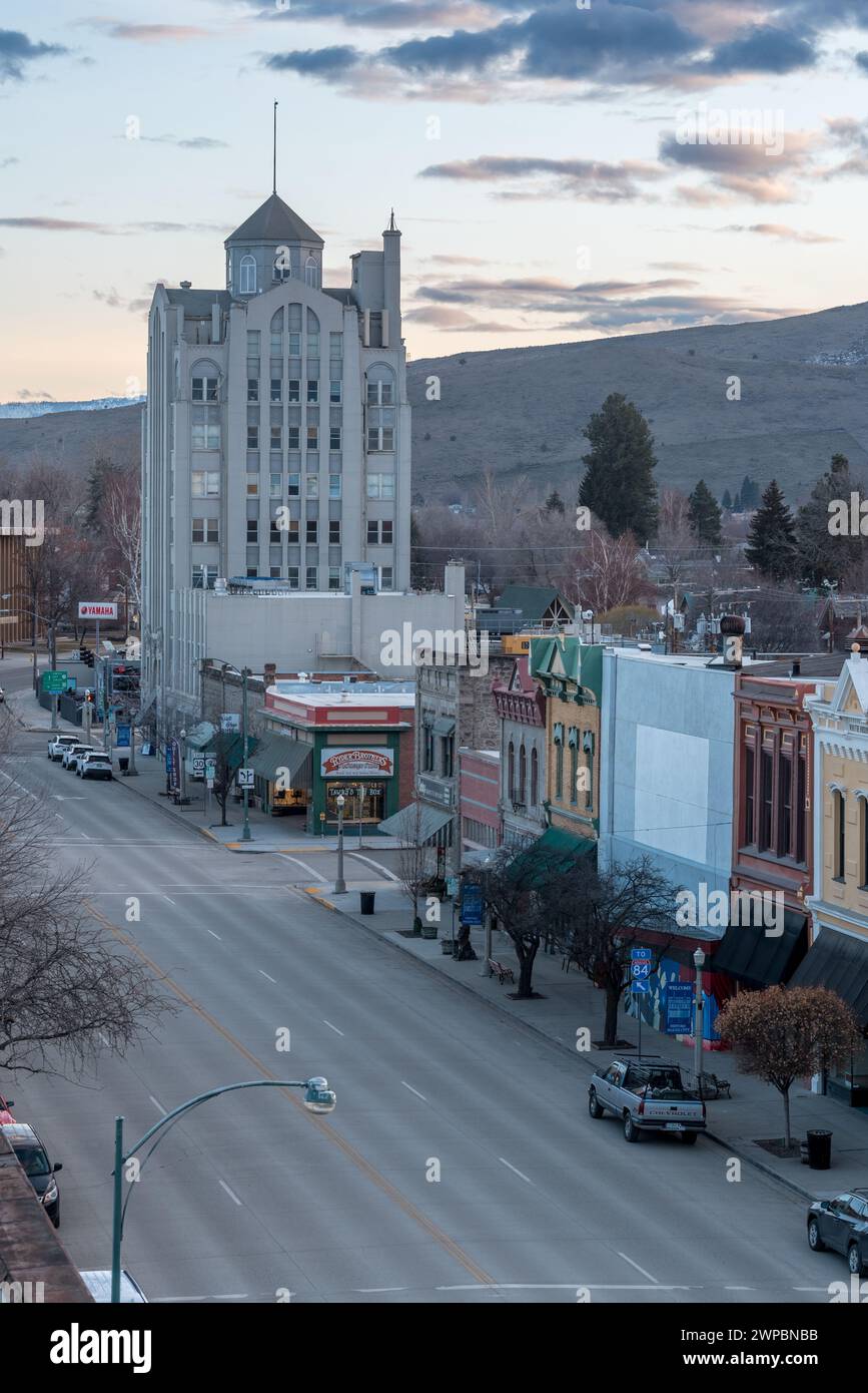 Historic downtown Baker City, Oregon Stock Photo Alamy