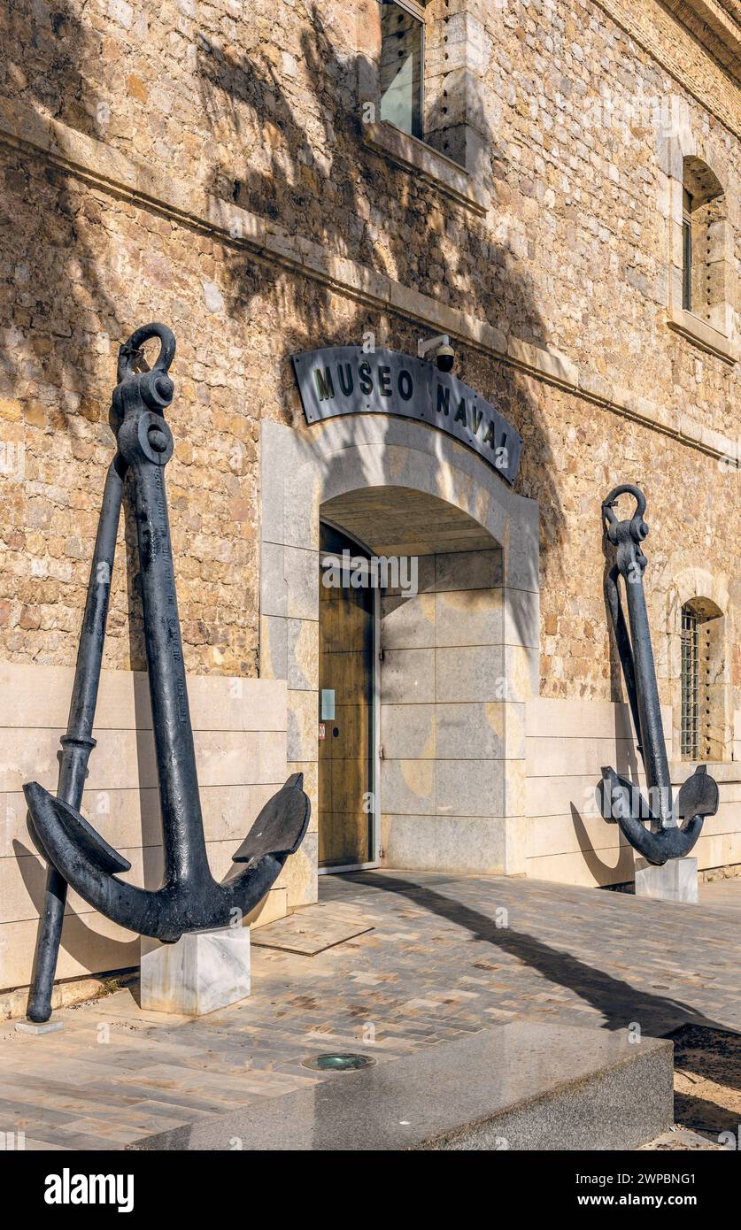 Naval Museum, former Prisoners and Slaves Barracks for forced labor in the Arsenal. 18th century, military engineer Mateo Vodopich, city of Cartagena. Stock Photo