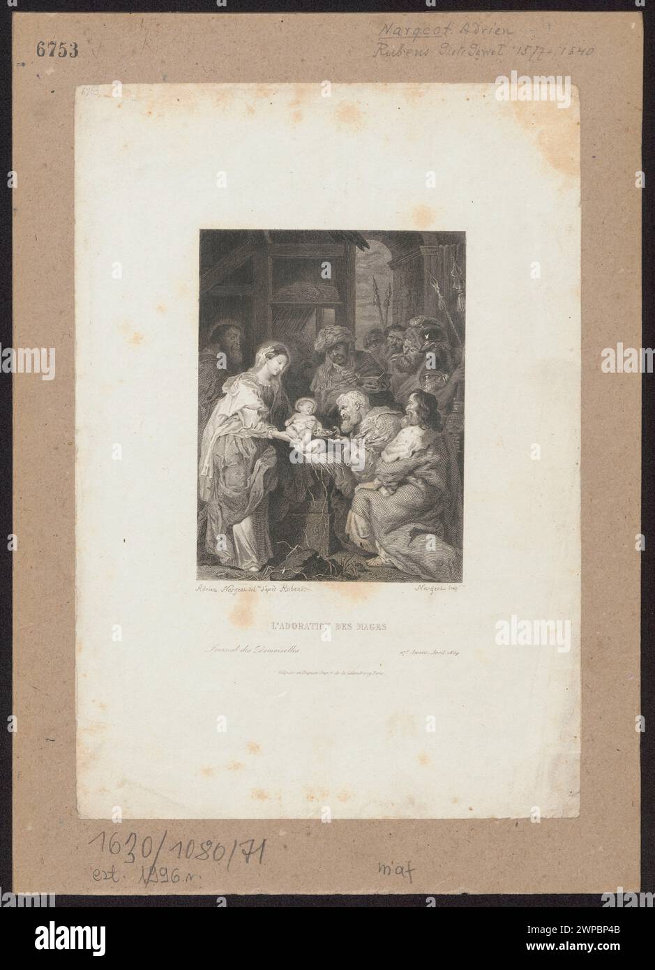 L'Adoration des Mages; Nargeot, Jean Adrien (1837-1900), Rubens, Peter Paul (1577-1640), Gilquin et Dupain; 1859 (1800-00-00-1900-00-00); Stock Photo