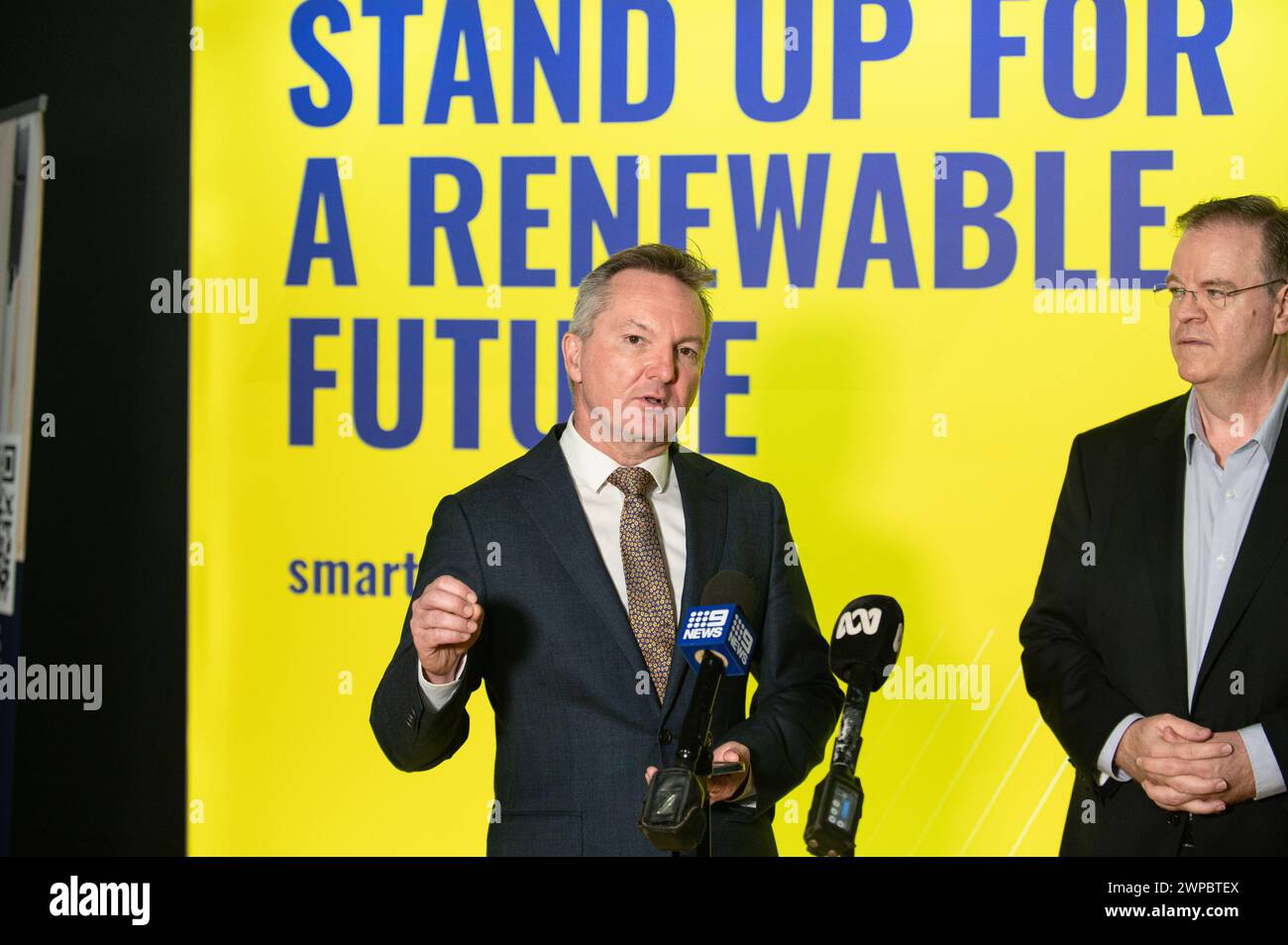 Federal Minister for Climate Change and Energy Chris Bowen (left) and ...