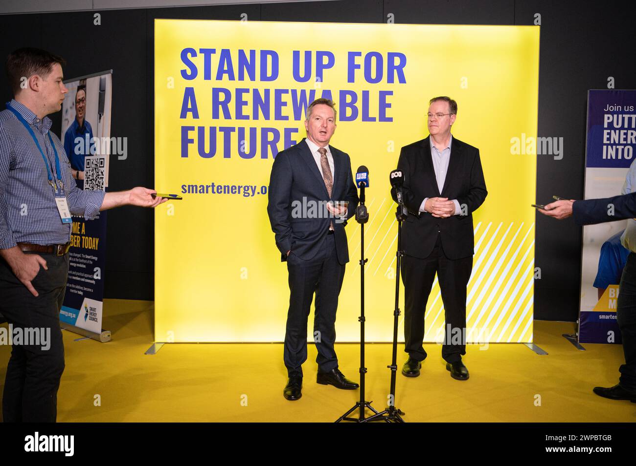Federal Minister for Climate Change and Energy Chris Bowen (left) and ...