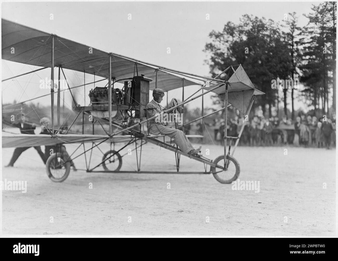 Vintage Historical Photograph. One of the first airplanes built in ...