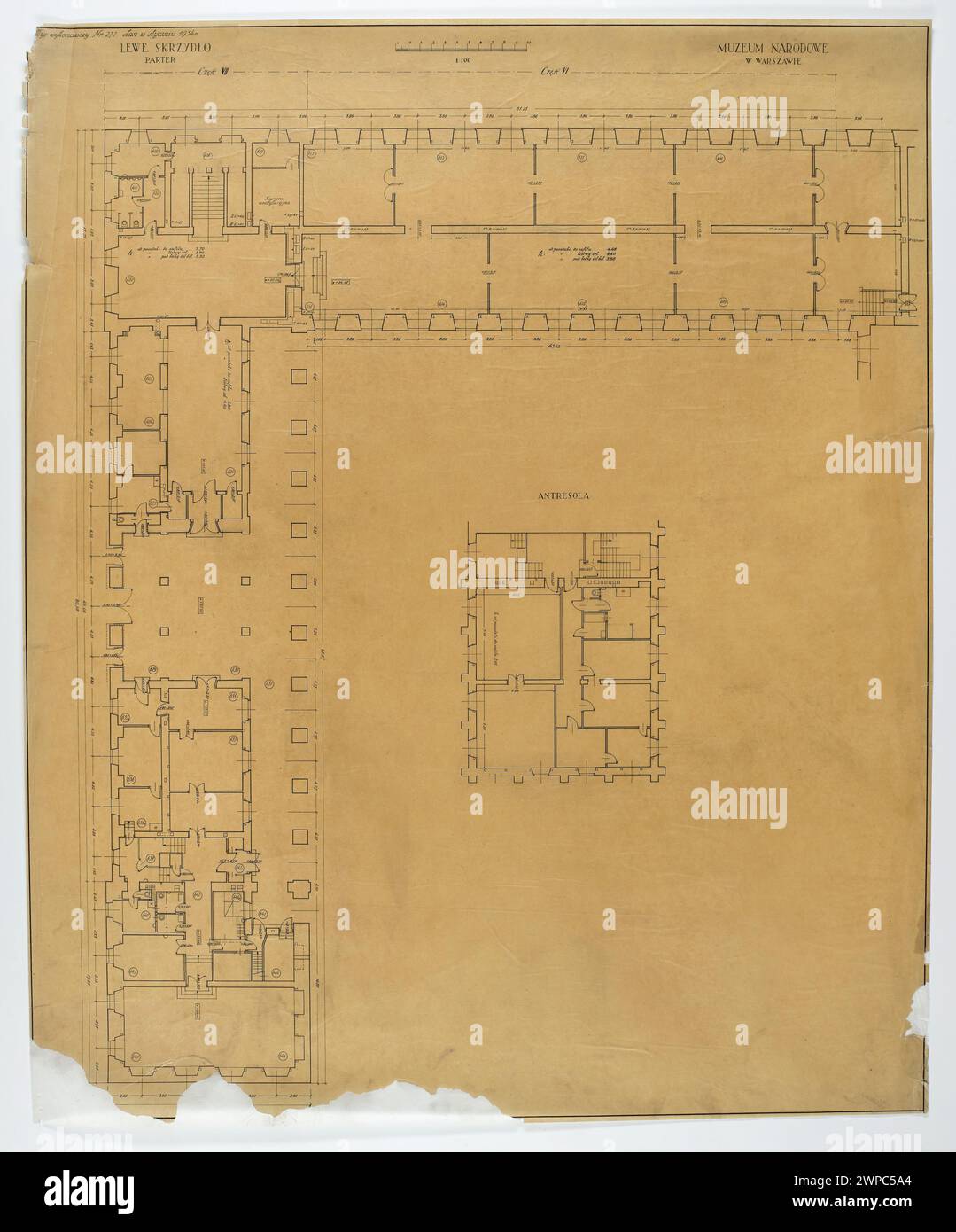 Drawing No. 277 by Tadeusz (1934) of the Warsaw National Museum shows ...