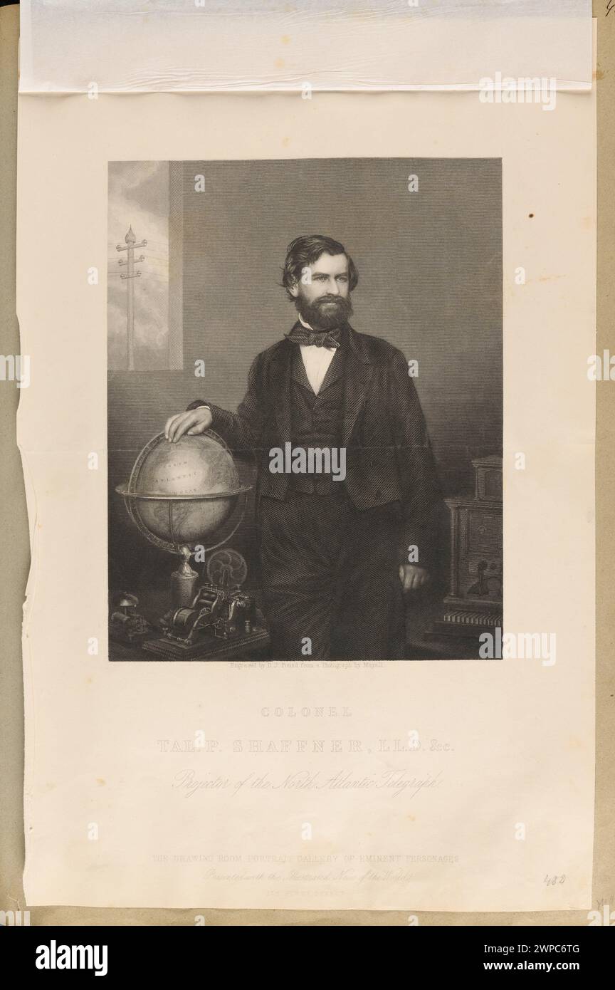 Schaffner portrait; Pound, Daniel John (Fl. Ca 1842-1870), Mayall, John Jabez Edwin (1813-1901), London Joint Stock NewsPaper Co. (London; Publisher; Fl. Ca 1858-186.); 1858-1859 (1858-00-00-1859-00-00); Stock Photo