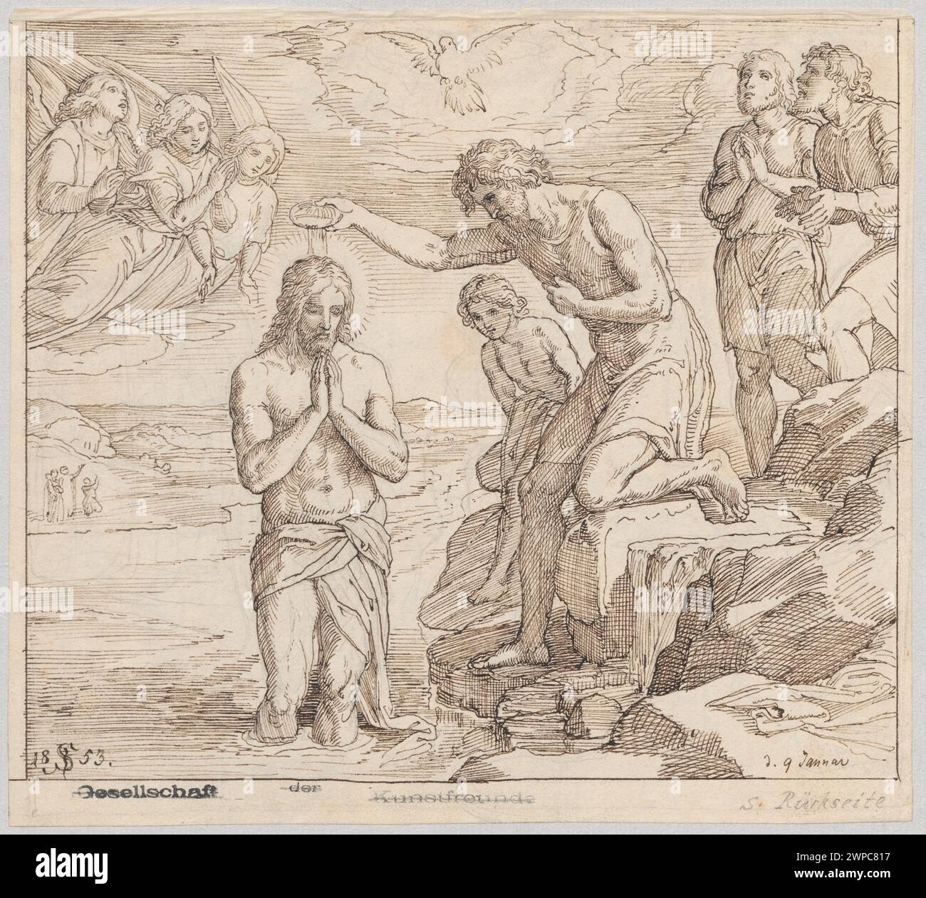 Baptism of Christ; Verso, Donation of Christ in the tab; SCHORR von ...