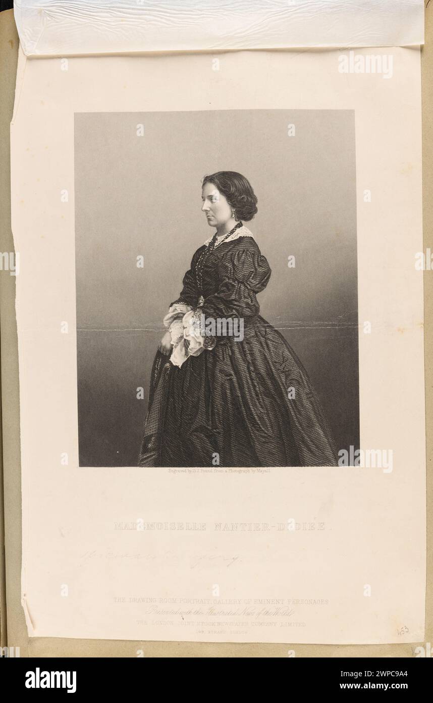 Portrait of the Constance Nantier-Didiée; Pound, Daniel John (Fl. Ca 1842-1870), Mayall, John Jabez Edwin (1813-1901), London Joint Stock NewsPaper Co. (London; Publisher; Fl. Ca 1858-186.); 1860 (1860-00-00-1870-00-00); Stock Photo