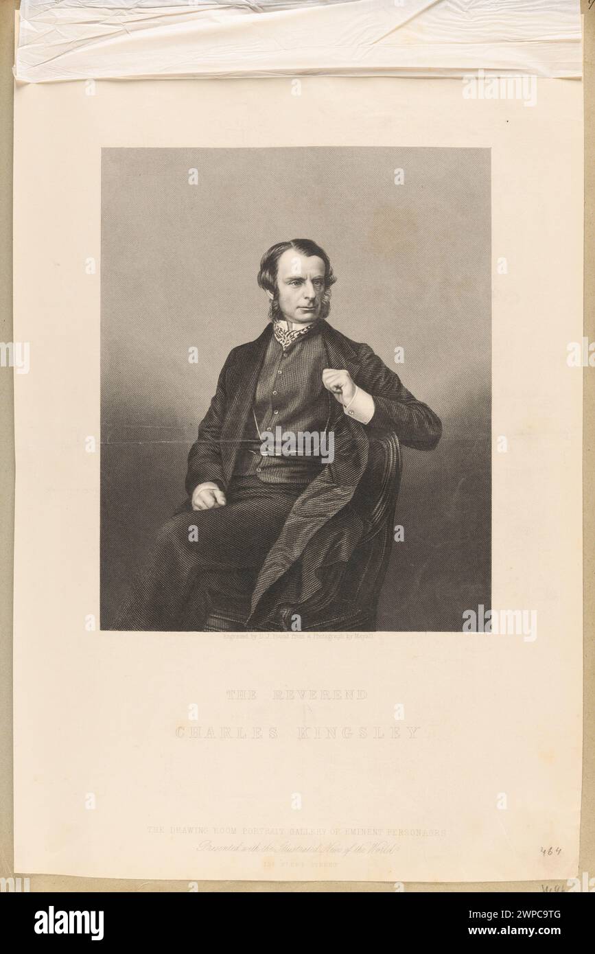 Portrait of Reverend Charles Kingsley; Pound, Daniel John (Fl. Ca 1842-1870), Mayall, John Jabez Edwin (1813-1901), London Joint Stock NewsPaper Co. (London; Publisher; Fl. Ca 1858-186.); 1861 (1861-00-00-1865-00-00); Stock Photo