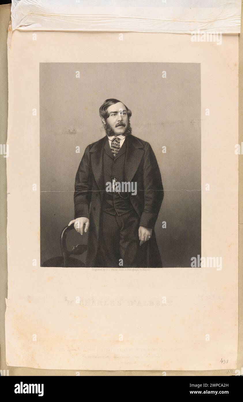Portrait of Charles D'Albert; Pound, Daniel John (Fl. Ca 1842-1870), Mayall, John Jabez Edwin (1813-1901), London Joint Stock NewsPaper Co. (London; Publisher; Fl. Ca 1858-186.); 1858-1870 (1858-00-00-1870-00-00); Stock Photo