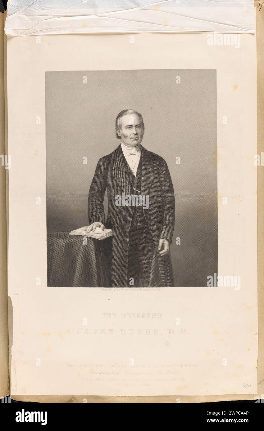 Portrait of Burns Jabez; Pound, Daniel John (Fl. Ca 1842-1870), Mayall, John Jabez Edwin (1813-1901), London Joint Stock NewsPaper Co. (London; Publisher; Fl. Ca 1858-186.); 1858-1870) (1858-00-00-1870-00-00); Stock Photo
