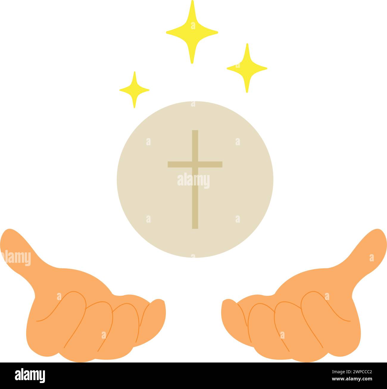 Jesus bread hands Stock Vector Images Alamy