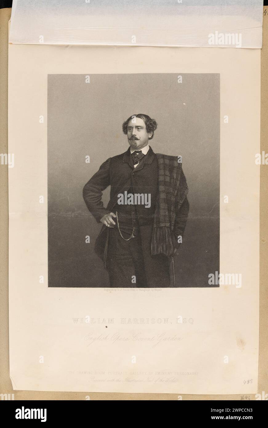 Portrait of William Harrison; Pound, Daniel John (Fl. Ca 1842-1870), Mayall, John Jabez Edwin (1813-1901), London Joint Stock NewsPaper Co. (London; Publisher; Fl. Ca 1858-186.); 1859-1868 (1859-00-00-1868-00-00); Stock Photo