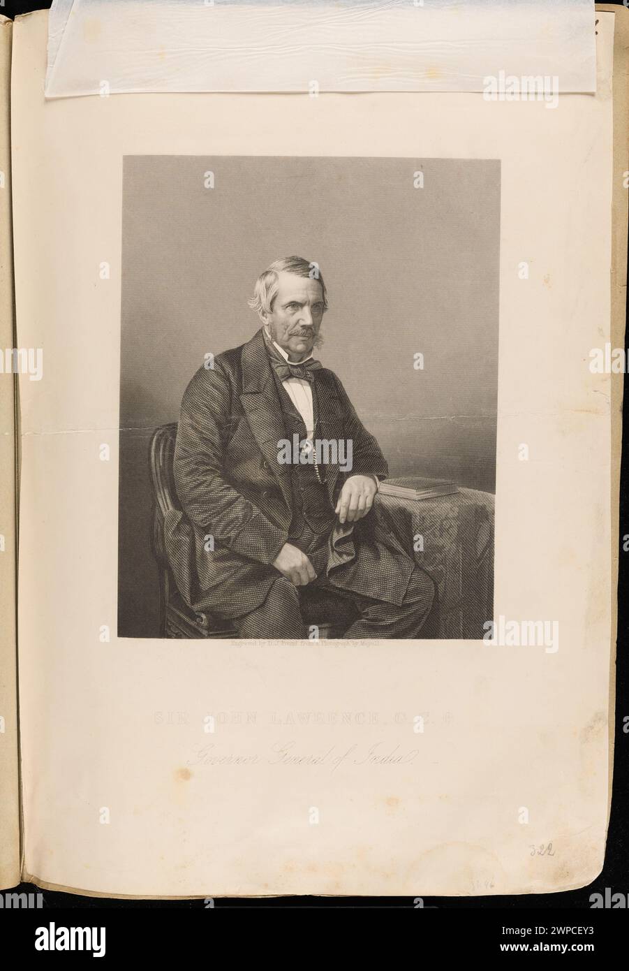 Portrait of John Lawrance; Pound, Daniel John (Fl. Ca 1842-1870), Mayall, John Jabez Edwin (1813-1901), London Joint Stock NewsPaper Co. (London; Publisher; Fl. Ca 1858-186.); 1864-1869 (1864-00-00-1869-00-00); Stock Photo