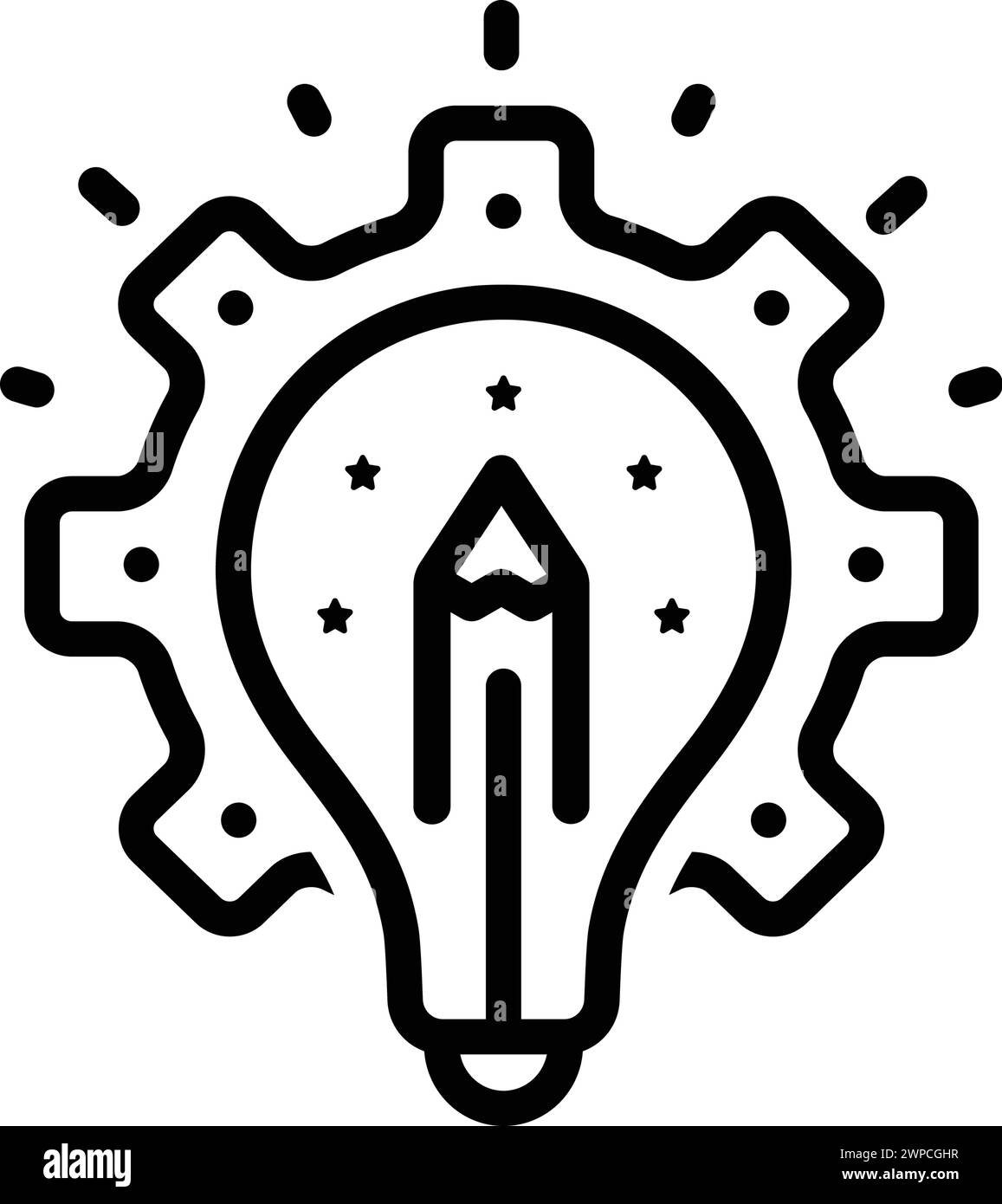 Creative bulb pencil Black and White Stock Photos & Images - Alamy