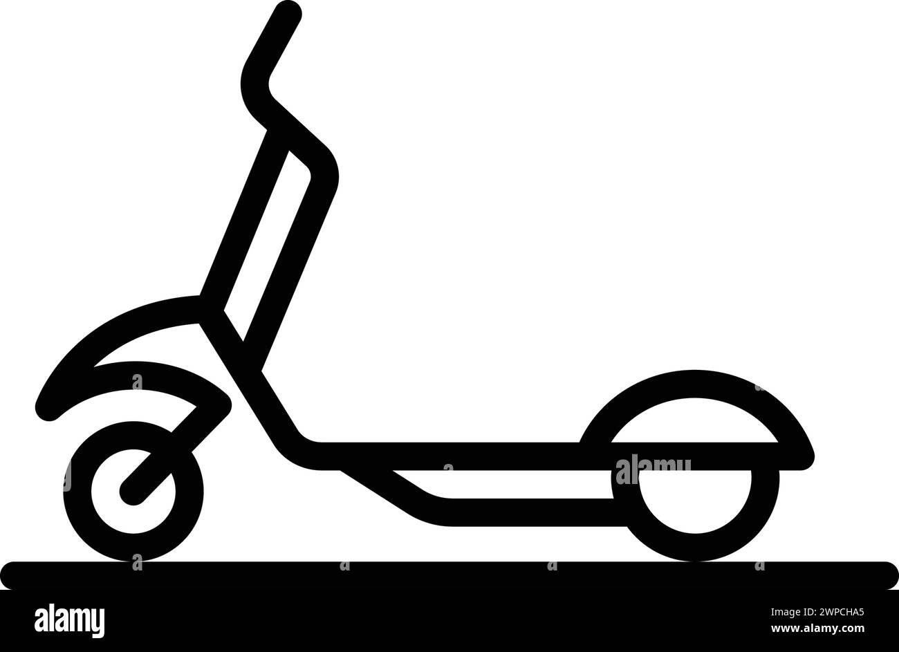 Icon for kick scooter, scooter Stock Vector